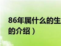 86年属什么的生肖（关于86年属什么的生肖的介绍）