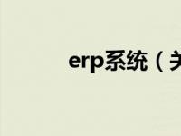 erp系统（关于erp系统的介绍）