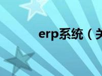 erp系统（关于erp系统的介绍）