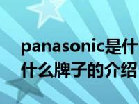 panasonic是什么牌子（关于panasonic是什么牌子的介绍）