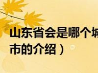 山东省会是哪个城市（关于山东省会是哪个城市的介绍）