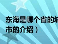 东海是哪个省的城市（关于东海是哪个省的城市的介绍）