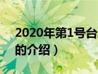 2020年第1号台风（关于2020年第1号台风的介绍）