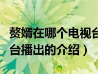 赘婿在哪个电视台播出（关于赘婿在哪个电视台播出的介绍）