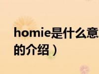 homie是什么意思（关于homie是什么意思的介绍）