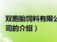 双胞胎饲料有限公司（关于双胞胎饲料有限公司的介绍）