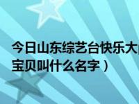 今日山东综艺台快乐大pk（山东综艺频道 快乐大PK 的够级宝贝叫什么名字）