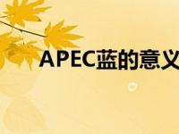 APEC蓝的意义（apec蓝是什么意思）