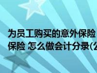 为员工购买的意外保险 会计处理（公司为员工购买人身意外保险 怎么做会计分录(公司负担费用)）