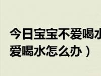 今日宝宝不爱喝水怎么办有什么妙招（宝宝不爱喝水怎么办）