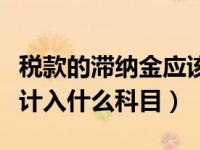 税款的滞纳金应该计入哪个科目（税金滞纳金计入什么科目）