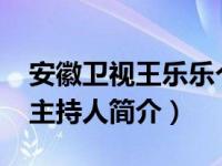 安徽卫视王乐乐个人资料（王乐乐-安徽卫视主持人简介）