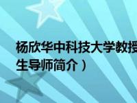 杨欣华中科技大学教授（杨新华-华中科技大学教授、博士生导师简介）