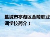 盐城市亭湖区金陵职业技术学校（盐城市亭湖区金陵职业培训学校简介）