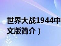 世界大战1944中文版手机（世界大战1944中文版简介）