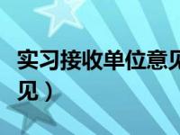 实习接收单位意见怎么填写（实习接收单位意见）