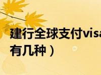 建行全球支付visa卡（建行信用卡全球支付卡有几种）