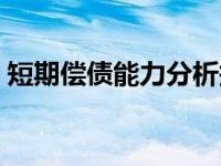 短期偿债能力分析报告（短期偿债能力分析）