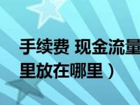 手续费 现金流量表（银行手续费现金流量表里放在哪里）