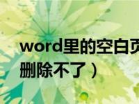 word里的空白页删不掉（word空白页怎么删除不了）