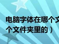 电脑字体在哪个文件夹下（电脑上字体放在那个文件夹里的）