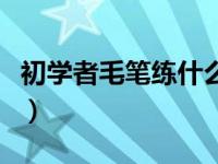 初学者毛笔练什么字体（初学毛笔字练什么体）