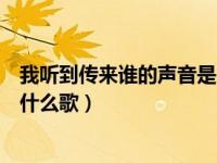 我听到传来谁的声音是哪首歌词（我听到传来的谁的声音是什么歌）