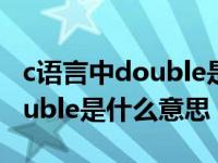 c语言中double是什么意思英语（c语言中double是什么意思）