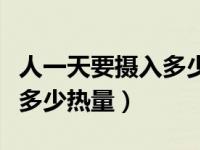 人一天要摄入多少热量不会胖（人一天要摄入多少热量）