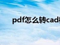 pdf怎么转cad格式（cad格式在哪里）