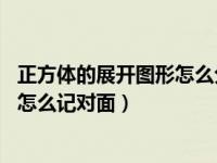 正方体的展开图形怎么分辨是他的对面（正方体展开图11种怎么记对面）