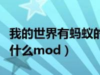 我的世界有蚂蚁的模组（我的世界蚂蚁世界是什么mod）