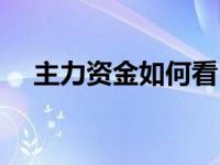 主力资金如何看（股票主力资金怎么看）