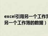 excel引用另一个工作簿的数据 不打开 2021版（excel引用另一个工作簿的数据）