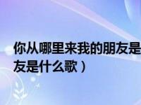 你从哪里来我的朋友是什么歌歌曲名字（你从哪里来我的朋友是什么歌）