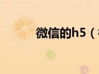 微信的h5（微信h5是什么意思）