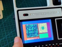 Cyberdore2064Cyberdeck配备超大滚轮手柄 OLED显示屏和RaspberryPiZero