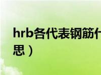 hrb各代表钢筋什么（今日hrb钢筋是什么意思）