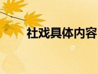 社戏具体内容（今日社戏主要内容）