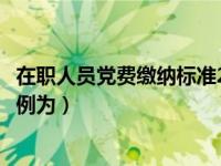 在职人员党费缴纳标准2020年（今日在职党员交纳党费的比例为）