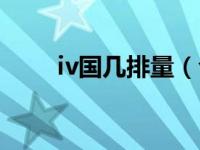 iv国几排量（今日国iv是国几排放）