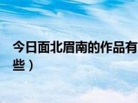 今日面北眉南的作品有哪些推荐（今日面北眉南的作品有哪些）