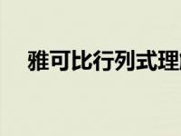 雅可比行列式理解（今日雅可比行列式）