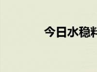 今日水稳料价格（今日水稳）