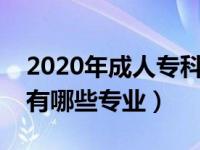 2020年成人专科有哪些学校（今日成人大专有哪些专业）