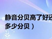 静音分贝高了好还是低了（今日静音的标准是多少分贝）