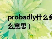 probadly什么意思啊（今日probably是什么意思）