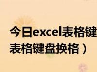 今日excel表格键盘换格怎么设置（今日excel表格键盘换格）