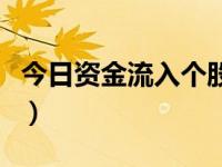 今日资金流入个股（今日资金流入股价却下跌）