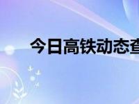 今日高铁动态查询（今日高速动车组）